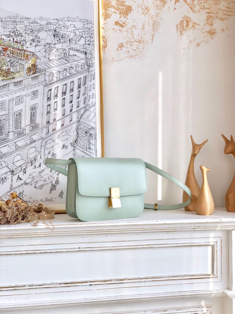 Celine Classic Box Bag in Smooth Calfskin Baby Green