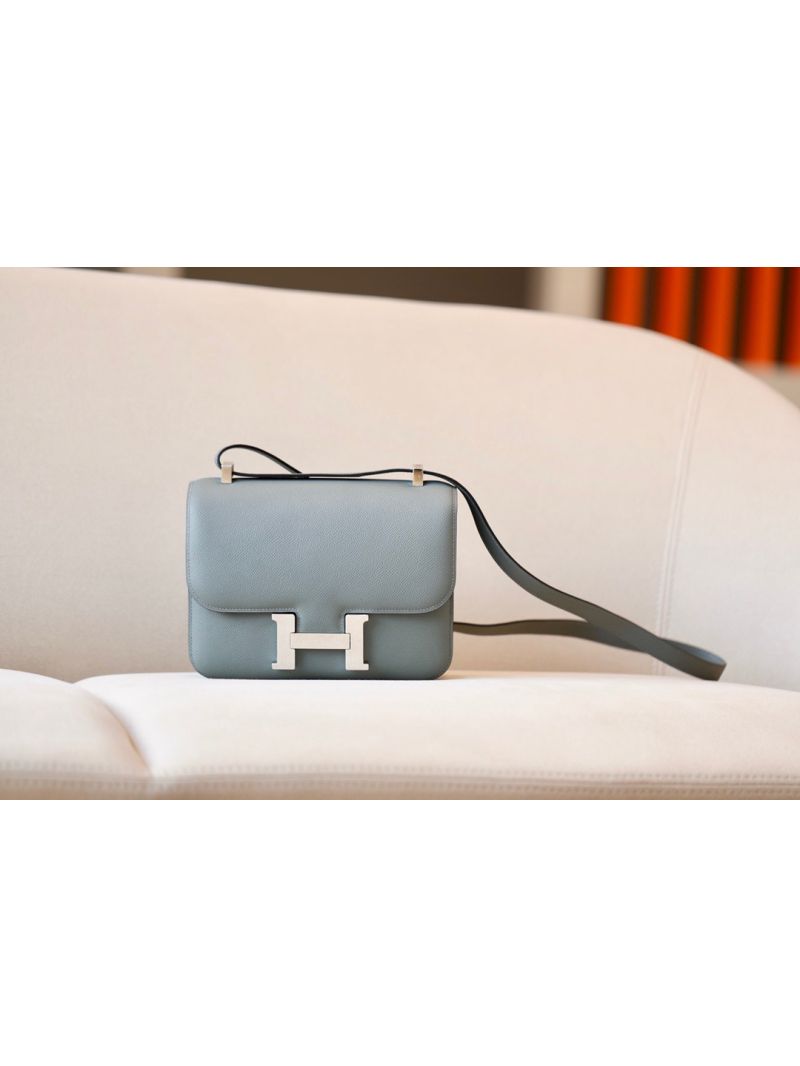 Hermes Constance Gris Mouette Epsom leather crossbody bag