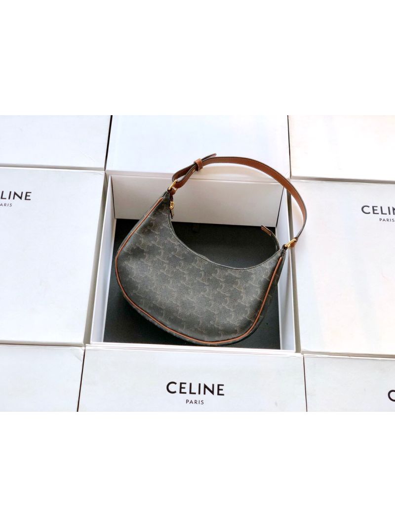 Celine Ava Bag In Triomphe Canvas 193952 Tan