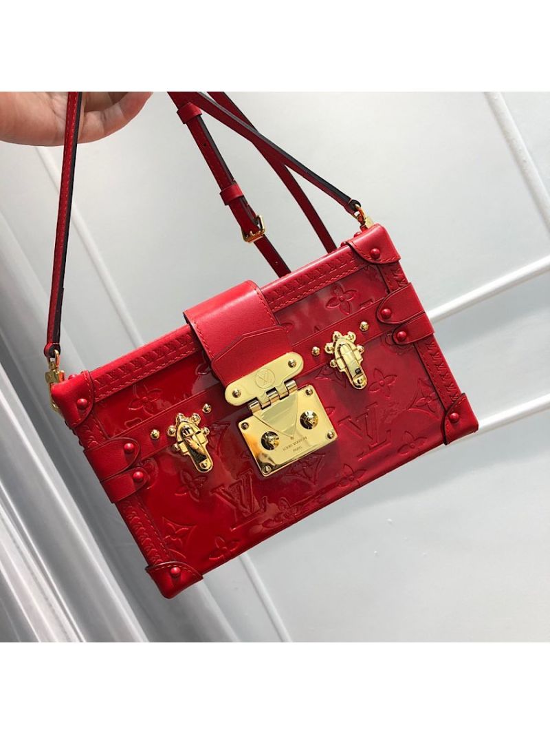 Louis Vuitton LV Petite Malle Patent Leather M54180 Rouge