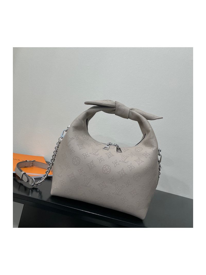 Louis Vuitton LV WHY KNOT PM Mahina calf M20703 Galet