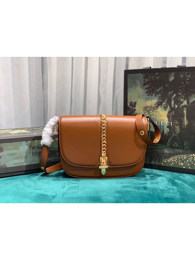 Gucci Sylvie 1969 Small Shoulder Bag 601067 Brown