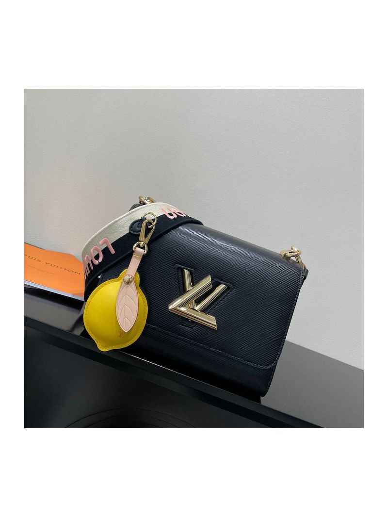 Louis Vuitton LV Twist MM Epi Leather M20680 with Lemon Charm Black