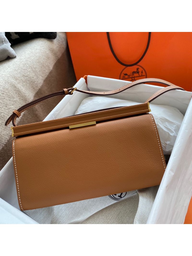 Hermes Clic-H 21 in Evercolor Leather Bag Brown
