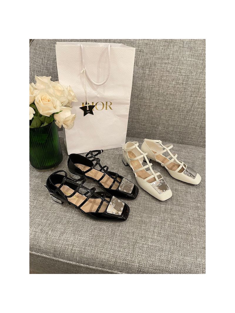 Dior La Parisienne Ballerina Flat in Patent Calfskin KDB736