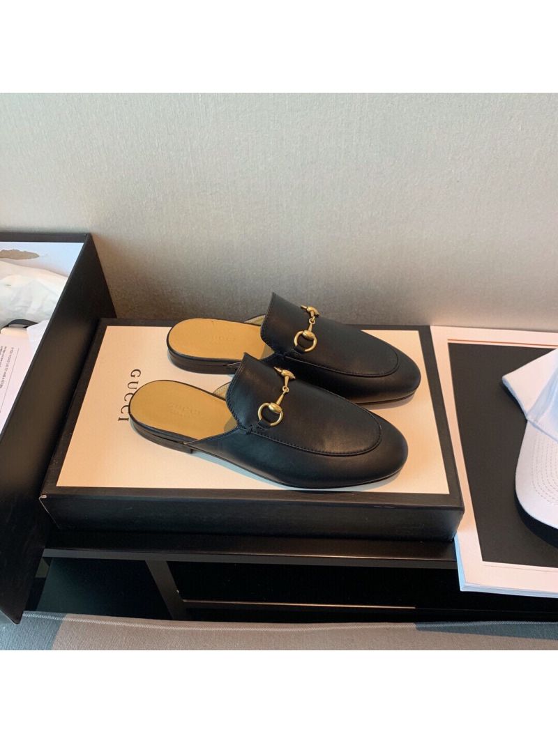 Gucci Princetown Leather Slipper 423513 Black