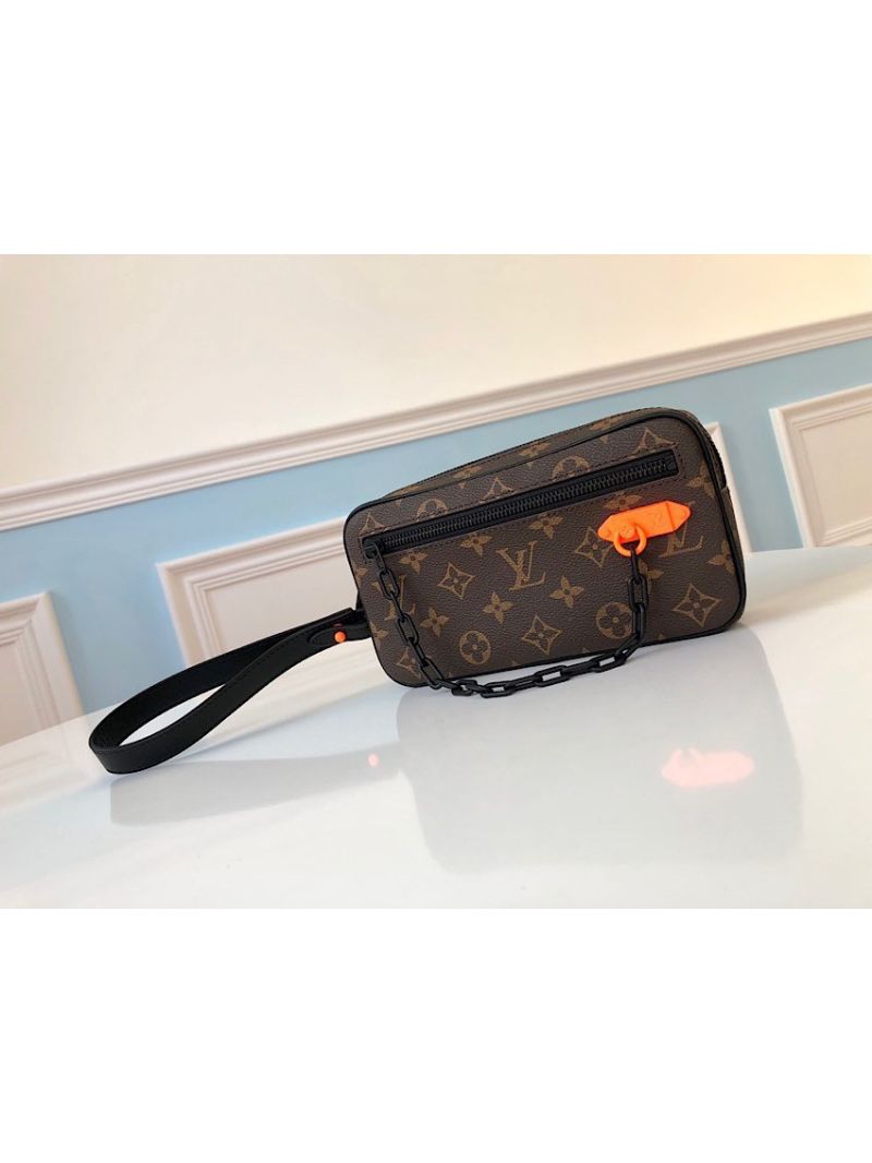 Louis Vuitton LV Pochette Volga M44482 Monogram with Black Resin Chain