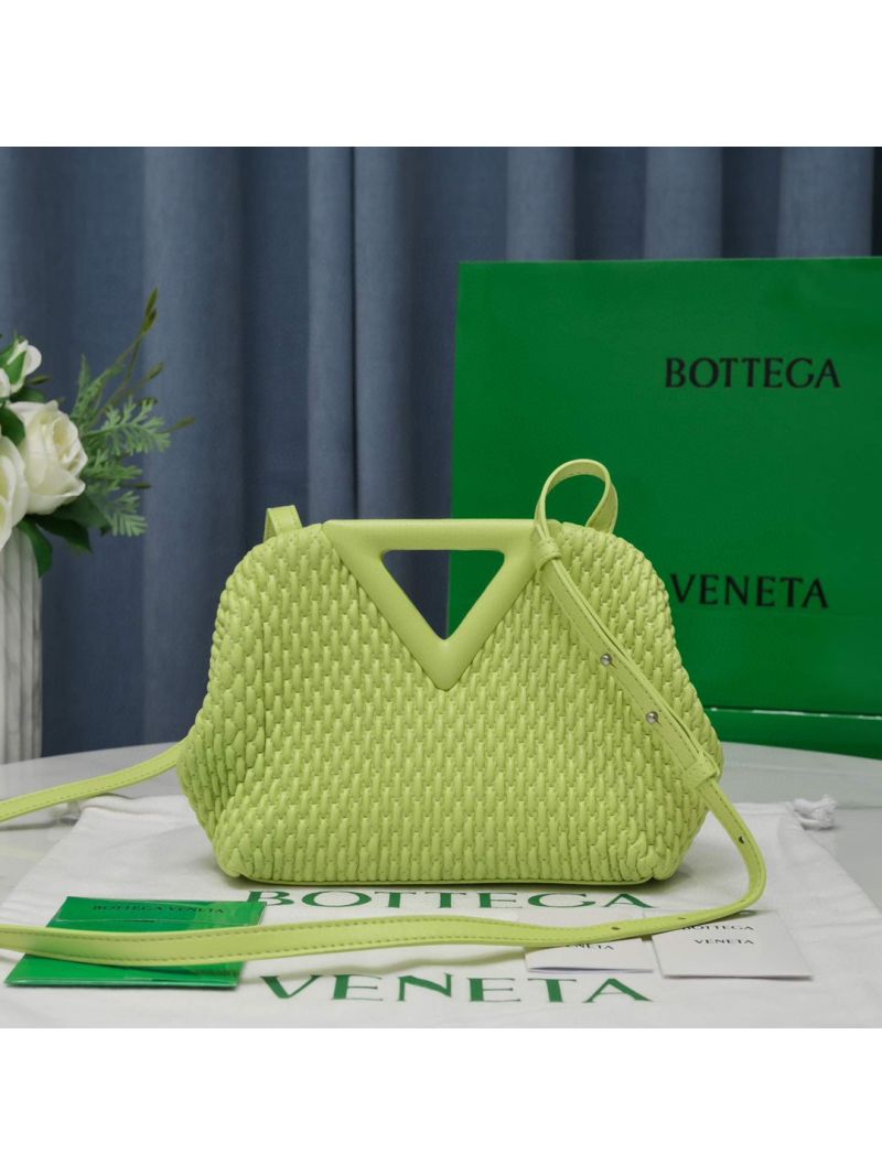 Bottega Veneta BV Point Losange Quilted Leather Top Handle Bag 661986 Seagrass