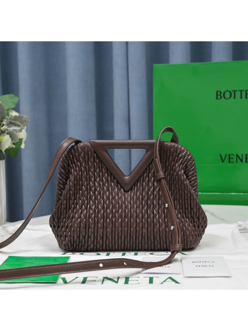 Bottega Veneta BV Point Losange Quilted Leather Top Handle Bag 661986 Fondente