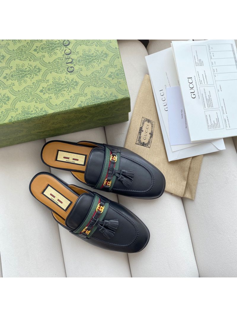 Gucci Women's Slipper With Tassels 659628 Black