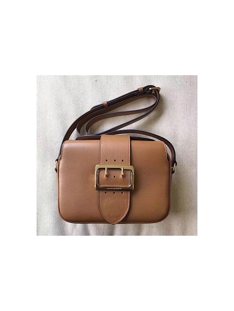 Burberry The Small Buckle Crossbody Bag in Leather Tan