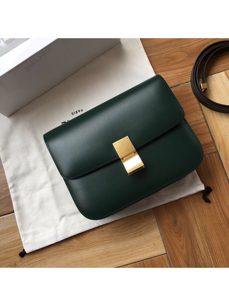 Celine Classic Box Bag in Smooth Calfskin Amazone