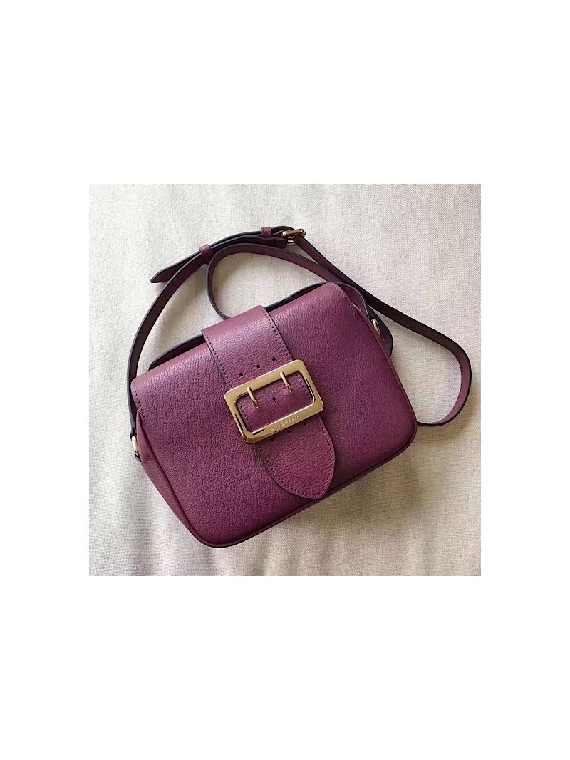 Burberry The Small Buckle Crossbody Bag in Leather Wine
