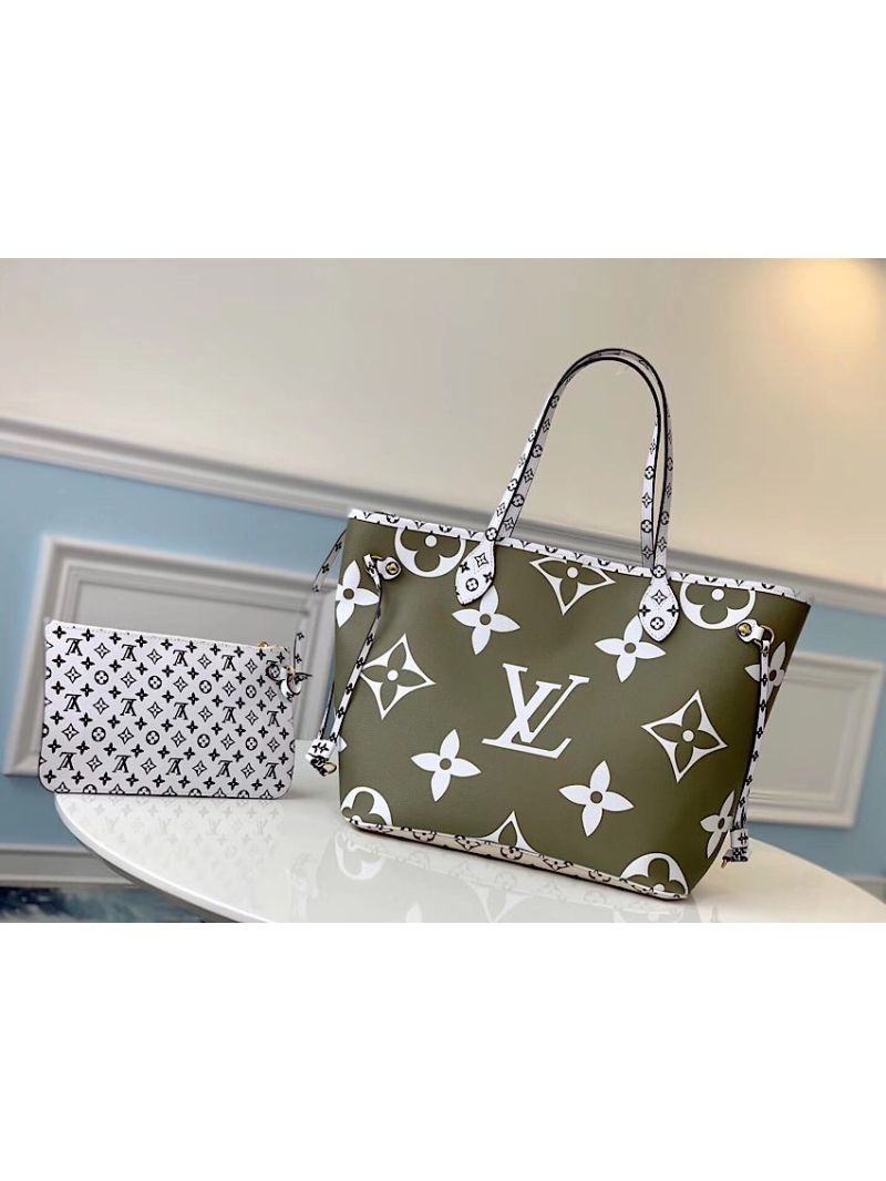 Louis Vuitton LV Beach 19s Summer Neverfull MM Bag M44567 Khaki