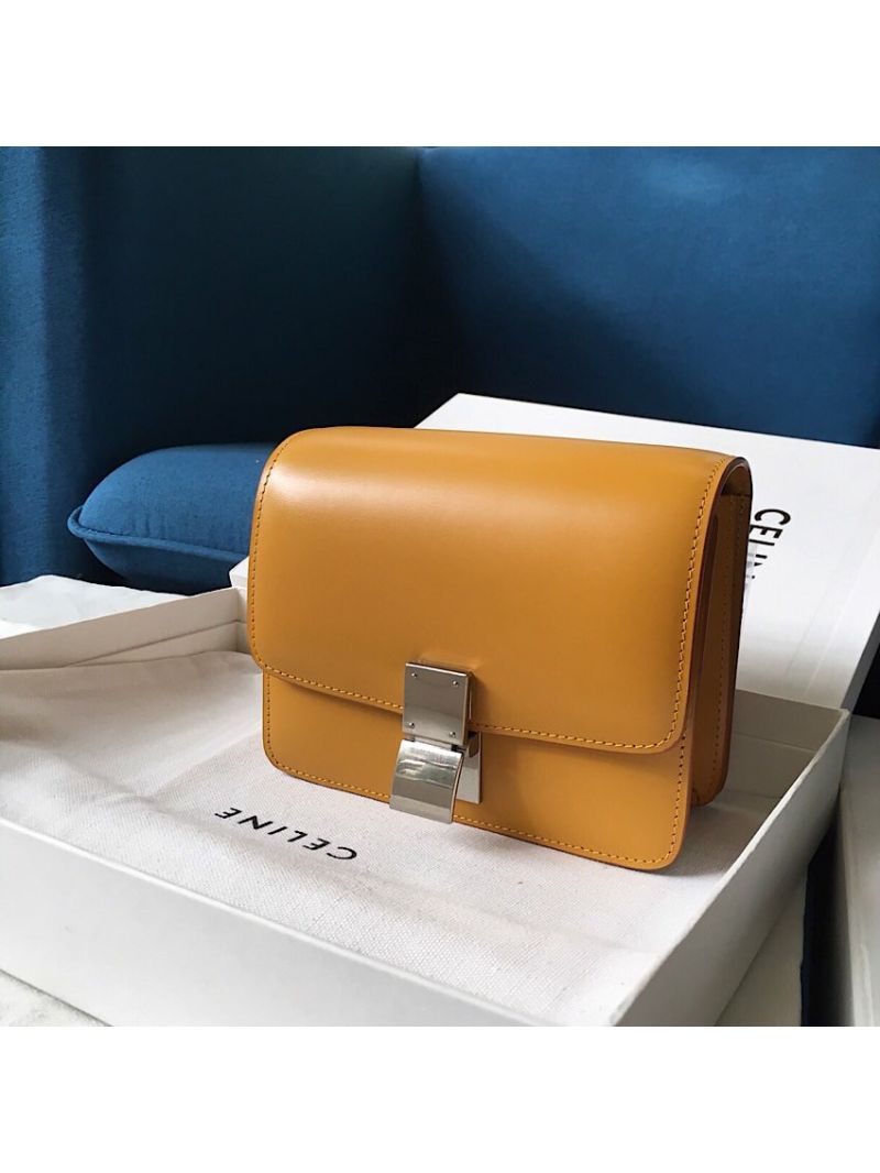 Celine Classic Box Bag in Smooth Calfskin Yellow