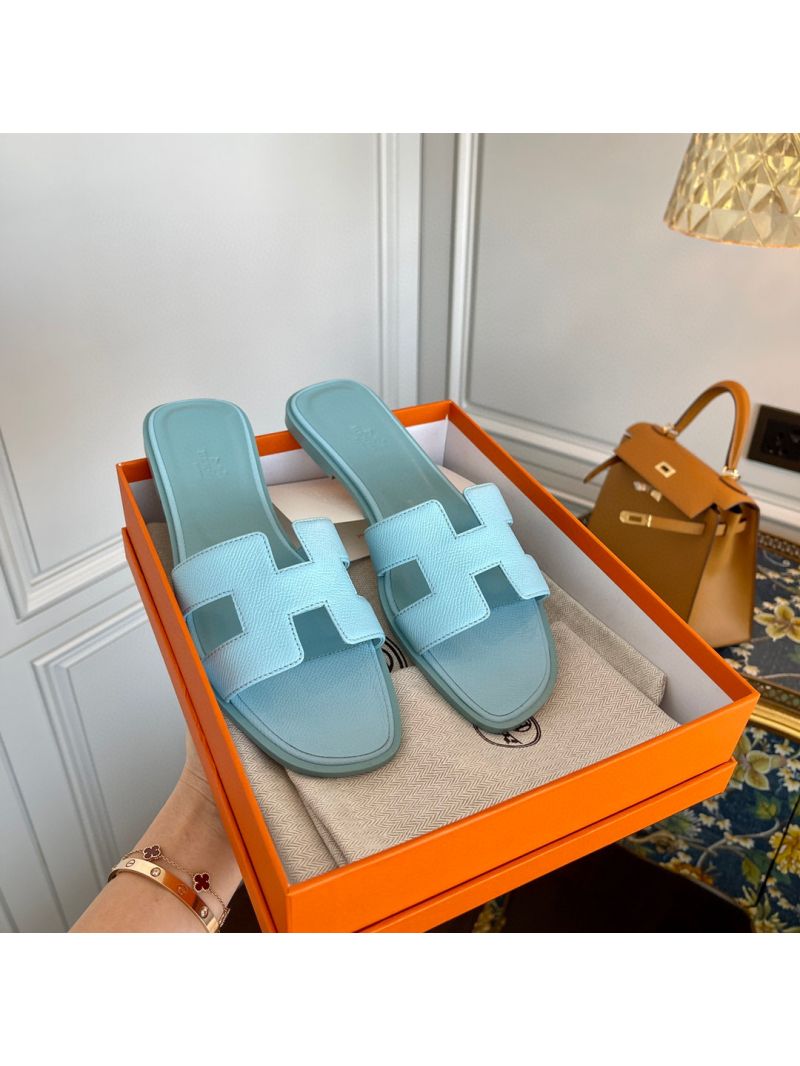 Hermes Oran Sandals 1cm 5cm in Epsom Leather