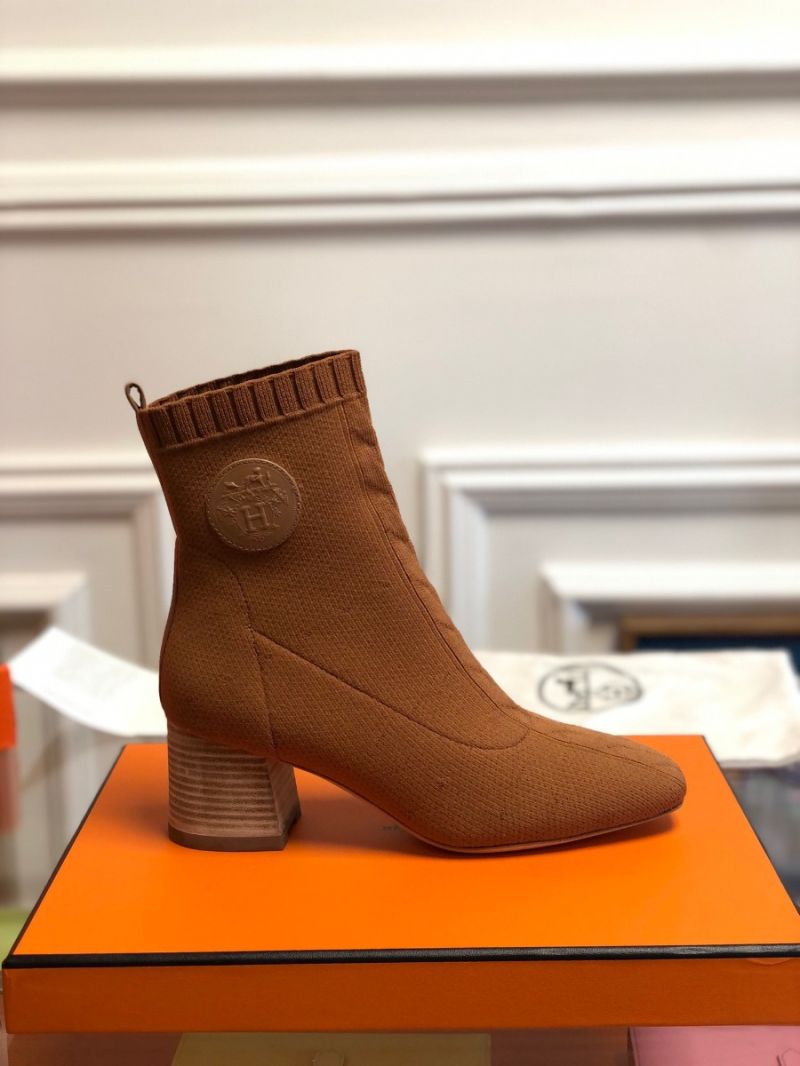 Hermes Volver 60 Ankle Boot H192034 Cognac 