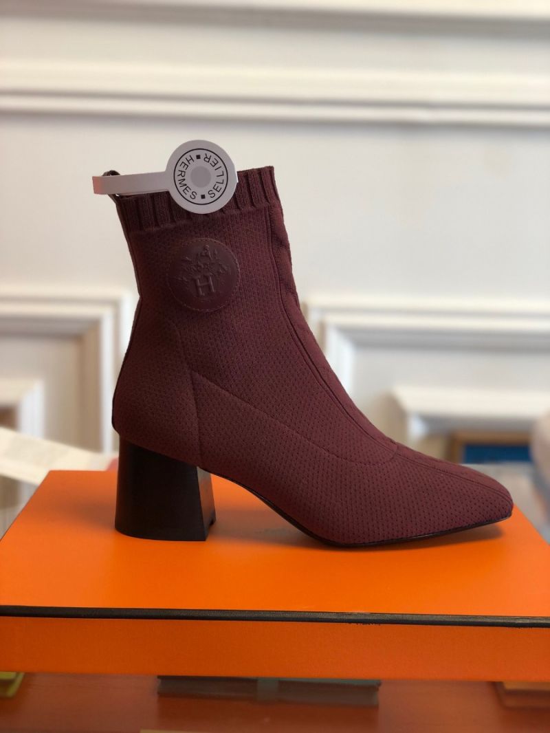 Hermes Volver 60 Ankle Boot H192034 Bordeaux 