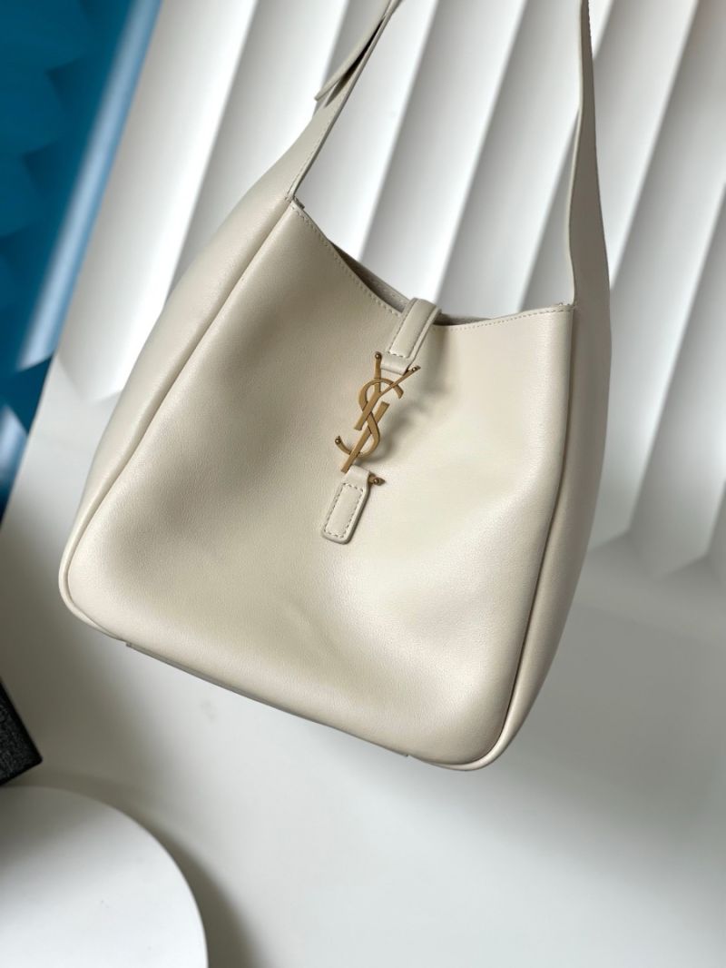 YSL Saint Laurent Le 5 À 7 Supple Small In Grained Leather 713938 Blanc