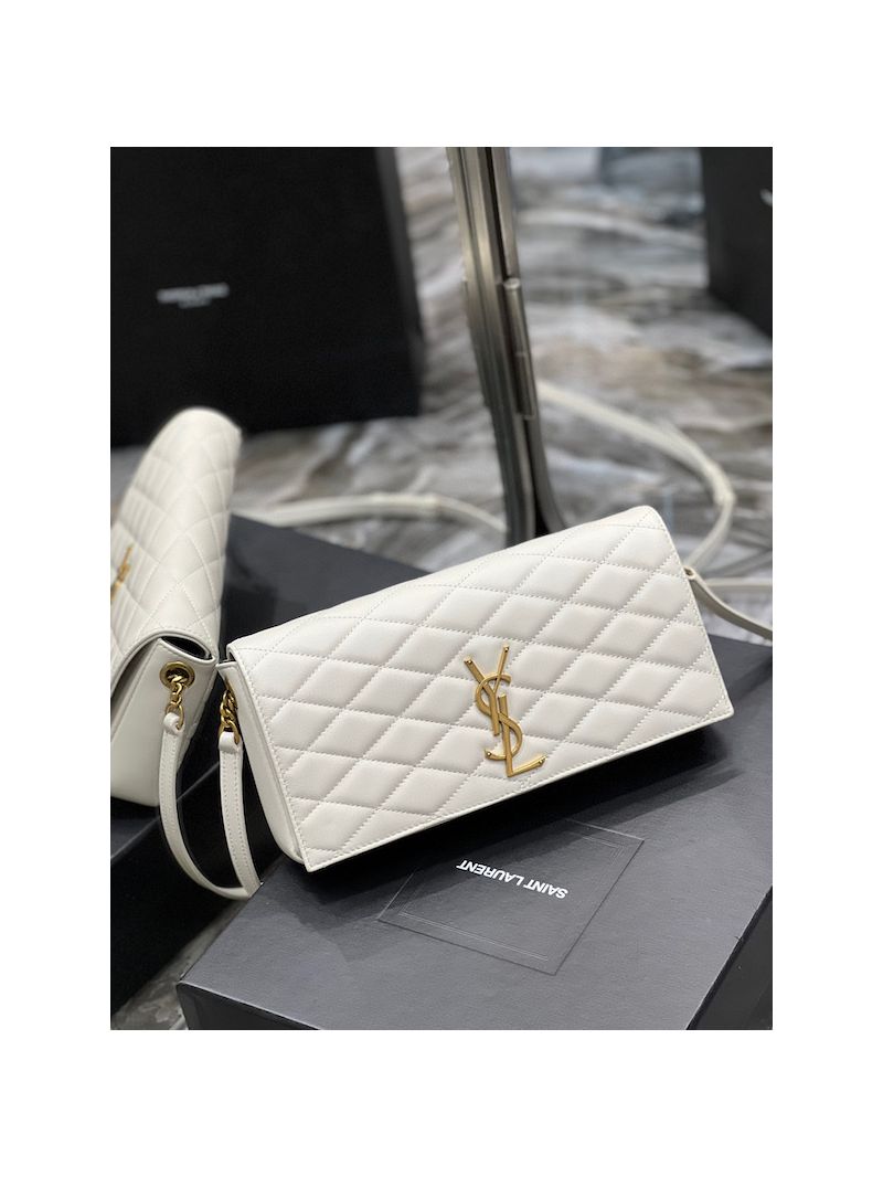 YSL Saint Laurent Kate 99 Supple In Quilted Lambskin White 676628