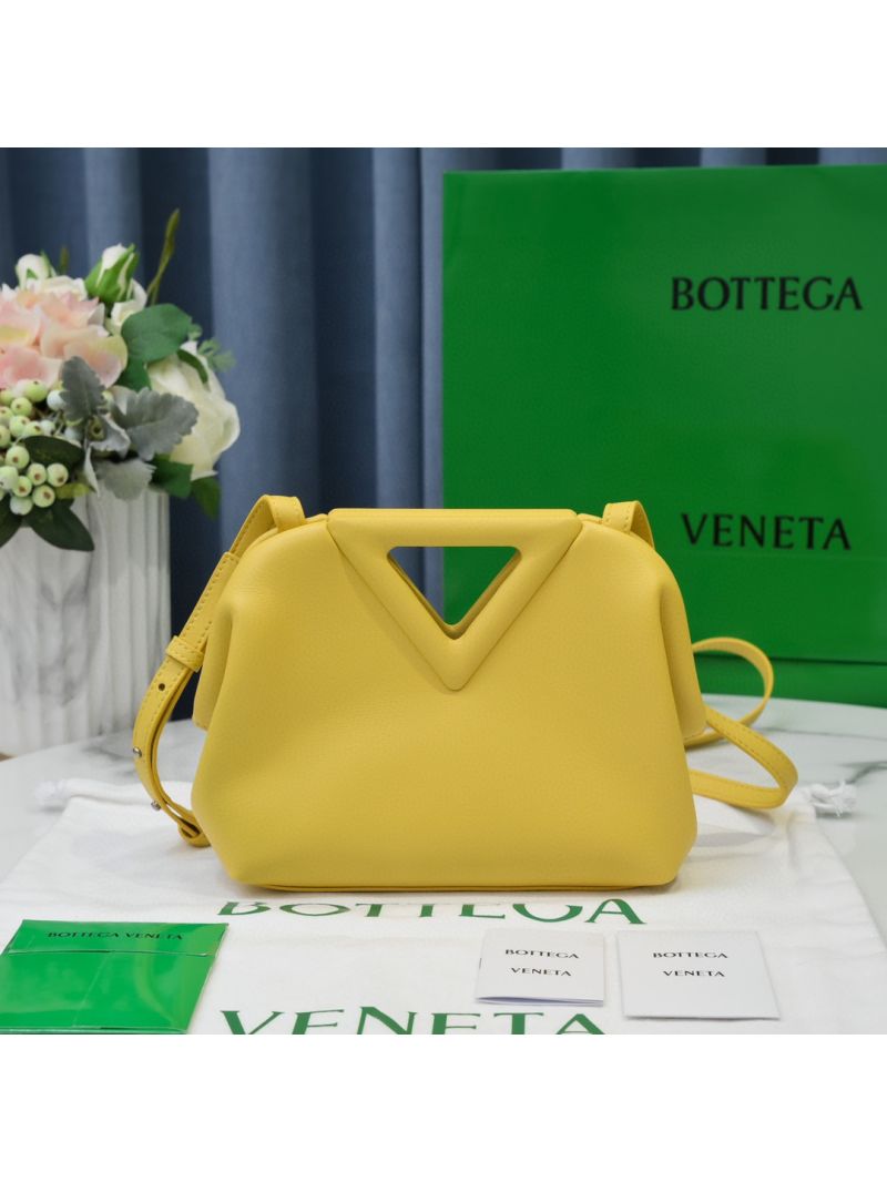 Bottega Veneta BV Point Leather Top Handle Bag 658476 Buttercup