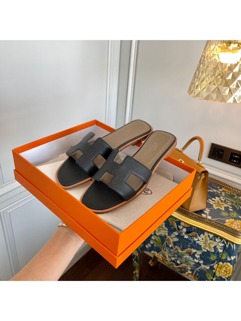 Hermes Oran Sandals 1cm 5cm in Epsom Leather II