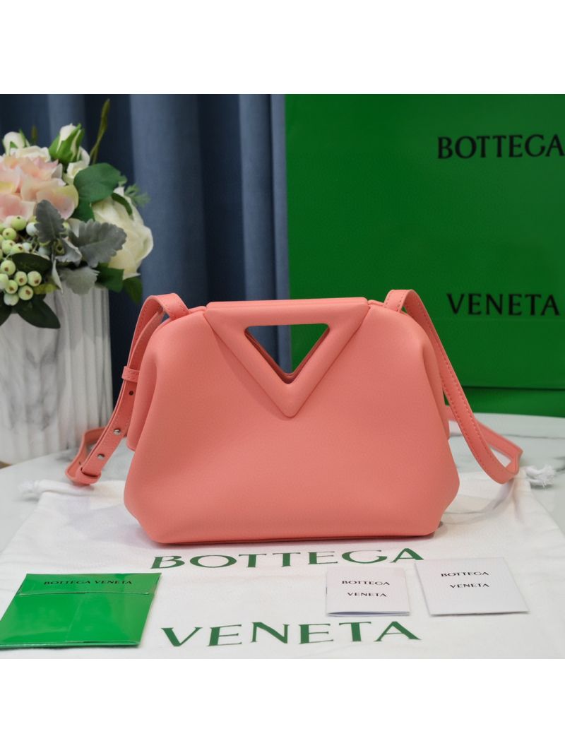 Bottega Veneta BV Point Leather Top Handle Bag 658476 Peachy