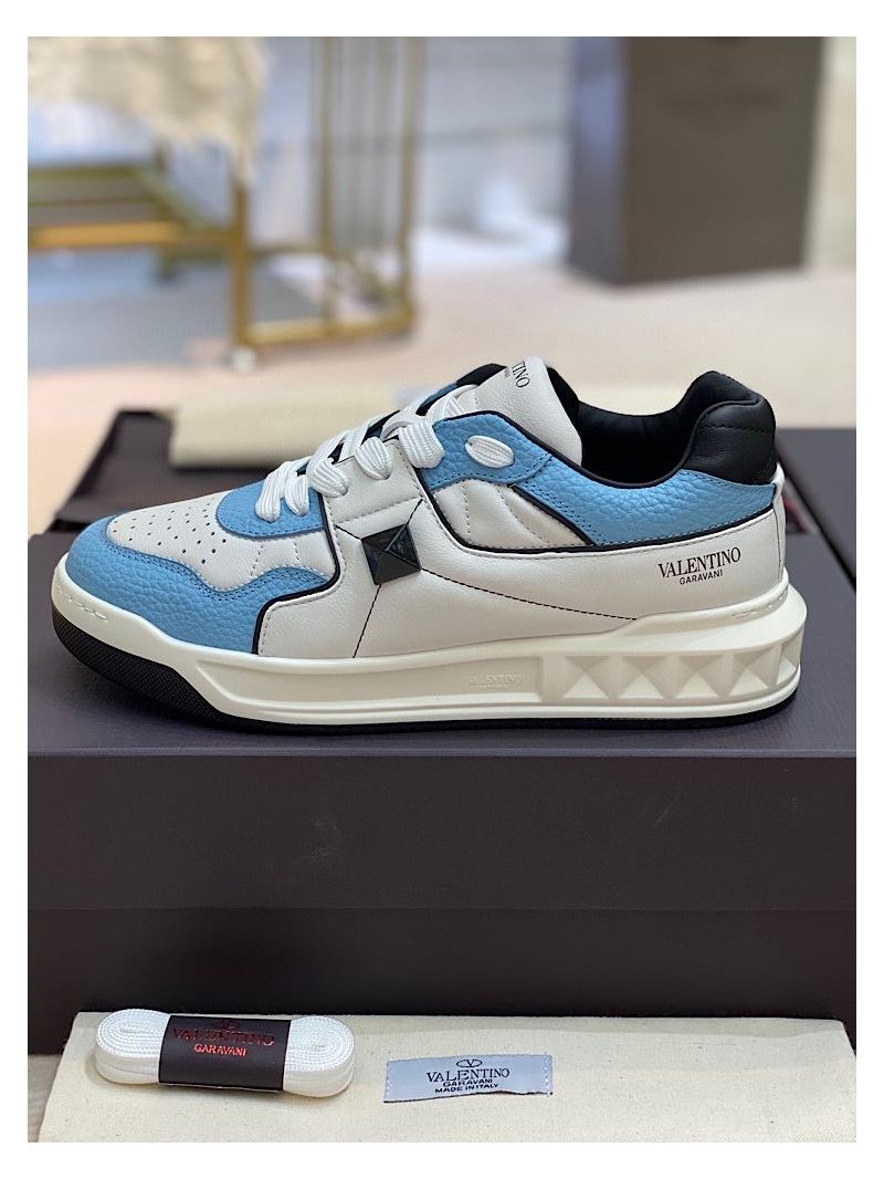 Valentino One Stud Low-Top Nappa Sneaker Men Female WY2S0E71 Blue