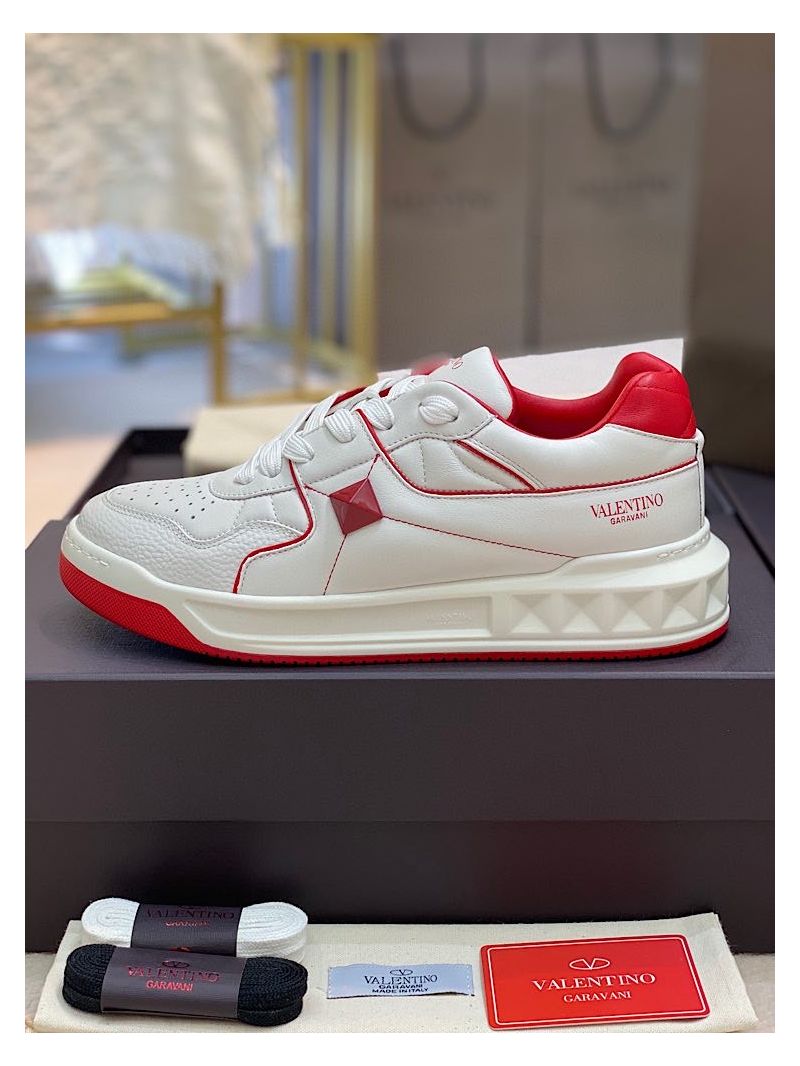 Valentino One Stud Low-Top Nappa Sneaker Men Female WY2S0E71 Red