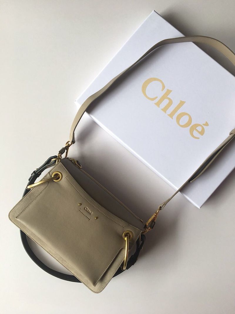 Chloe Roy Bag Motty Grey in Suede & Smooth Calfskin