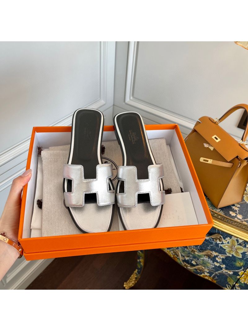 Hermes Oran Sandals 1cm 5cm in Swift Leather