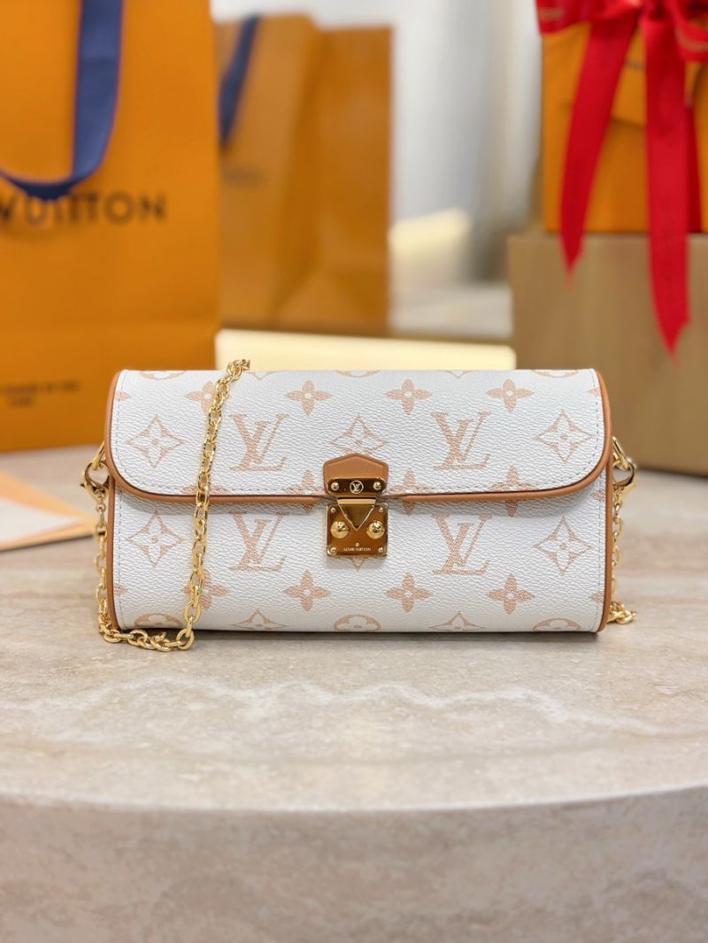 Louis Vuitton LV Pochette Camille Monogram Dune Canvas Bag – White Flower Edition M26583