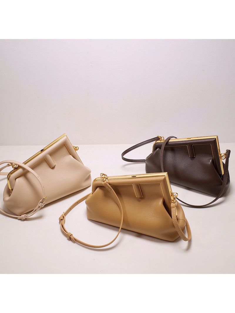 Fendi First Small Dark Brown Leather Bag 8BP129