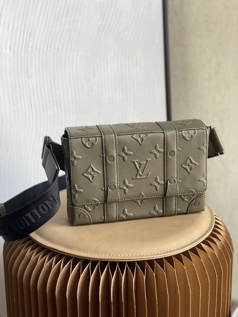 Louis Vuitton LV Trunk Slingbag M57952 in Khaki Monogram Seal Leather