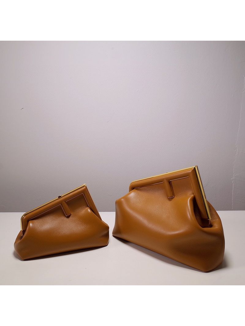 Fendi First Medium Brown Leather Bag  8BP127