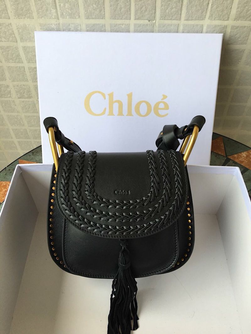 Chloe Hudson Satchel Black Leather Cross Body Bag 
