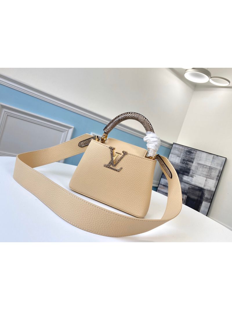 Louis Vuitton LV Capucines Mini with Ayers Snakeskin M55922 Banana
