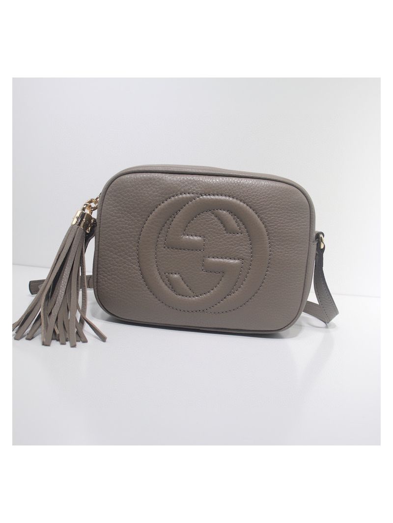 Gucci Soho Leather Disco Bag Grey