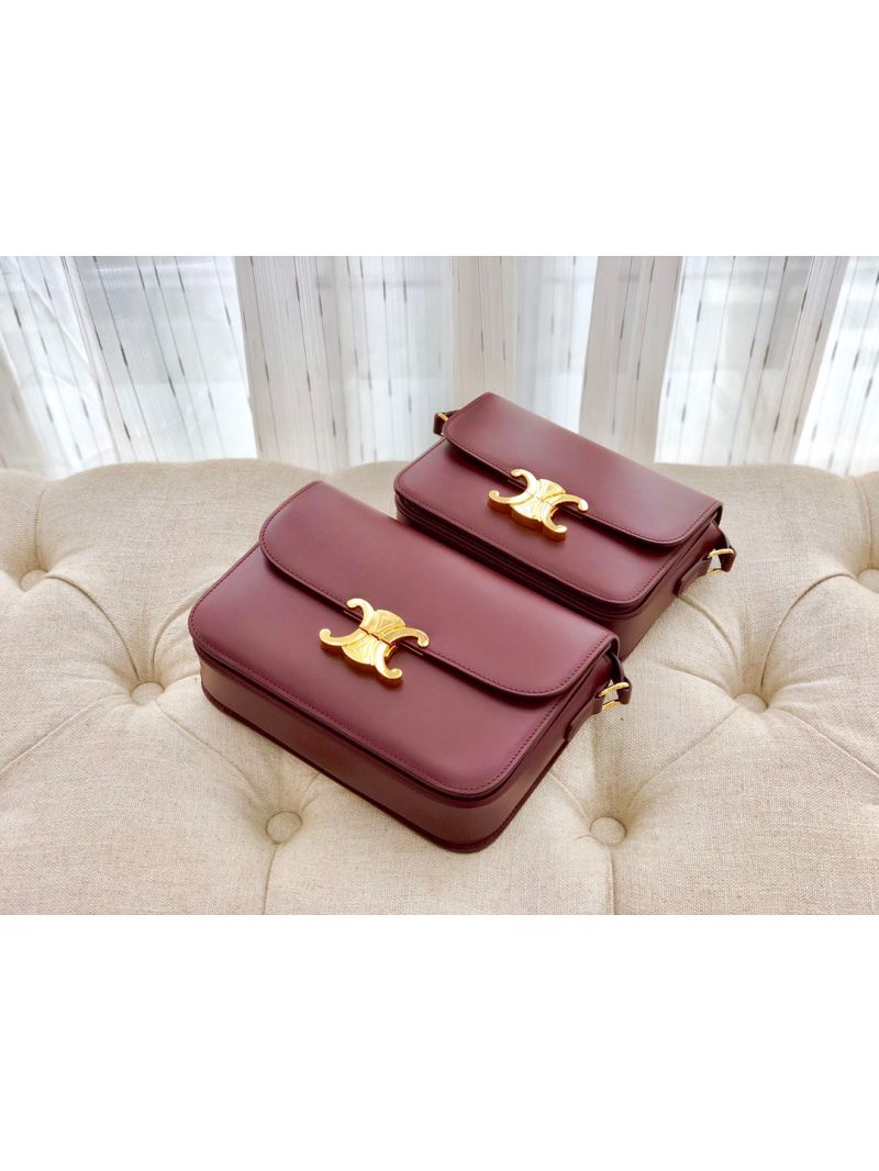 Celine Triomphe Bag Burgundy
