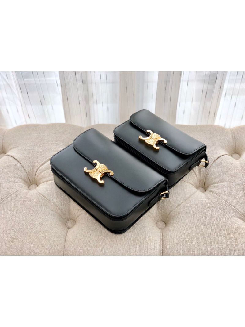 Celine Triomphe Calfskin Bag Black