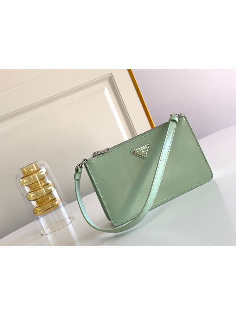 Prada Brushed Leather Mini-bag 1BC155 Aqua