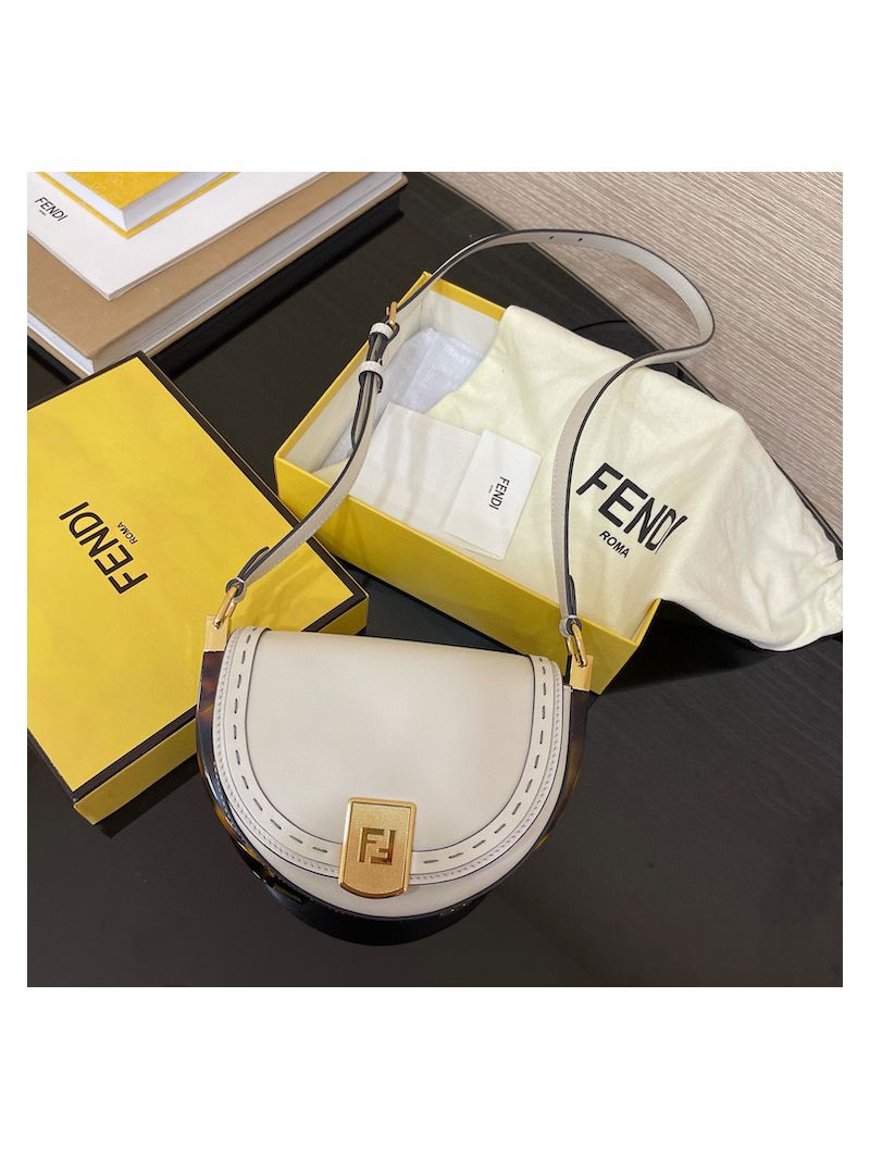 Fendi Moonlight White leather bag 8BT346