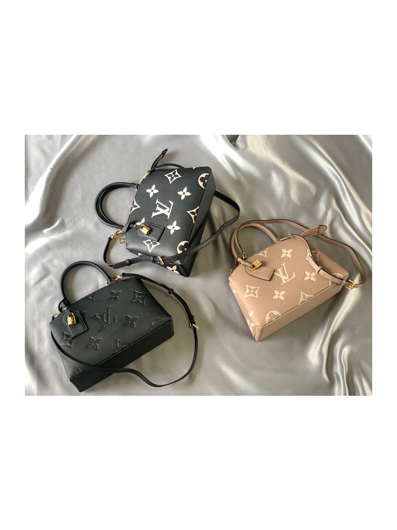 Louis Vuitton LV Petit Palais in Bi-Colour Monogram Empreinte Leather M58916 Tourterelle Creme