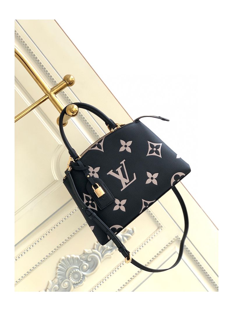 Louis Vuitton LV Petit Palais in Bi-Colour Monogram Empreinte Leather M58916 Black Beige