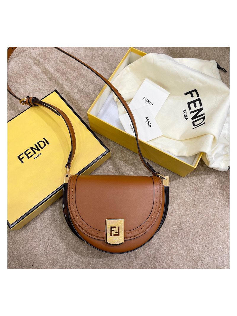Fendi Moonlight Brown leather bag 8BT346