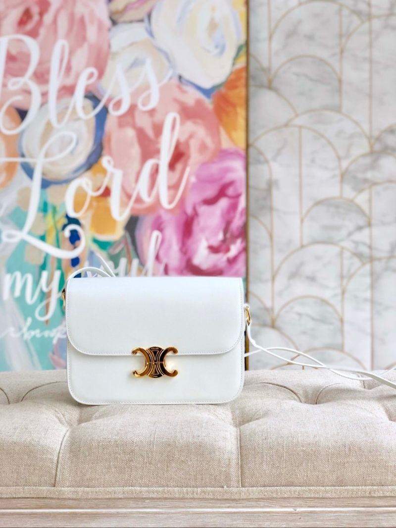 Celine Triomphe Bag White