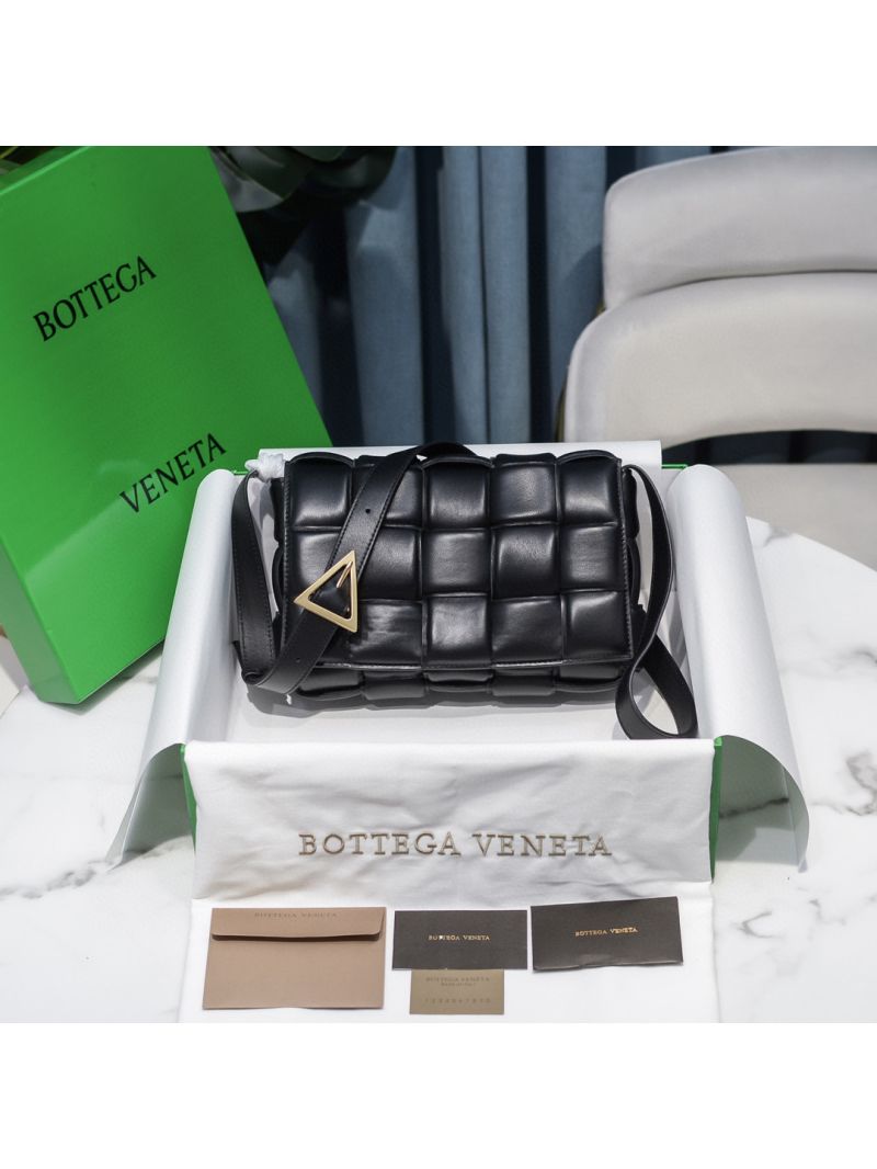 Bottega Veneta BV Padded Cassette Bag in Black Lambskin 591970v