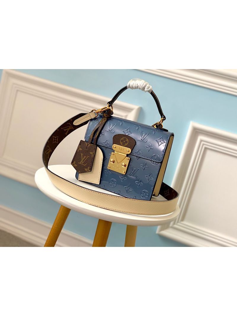 Louis Vuitton LV Spring Street Monogram Vernis Leather M90376 Blue