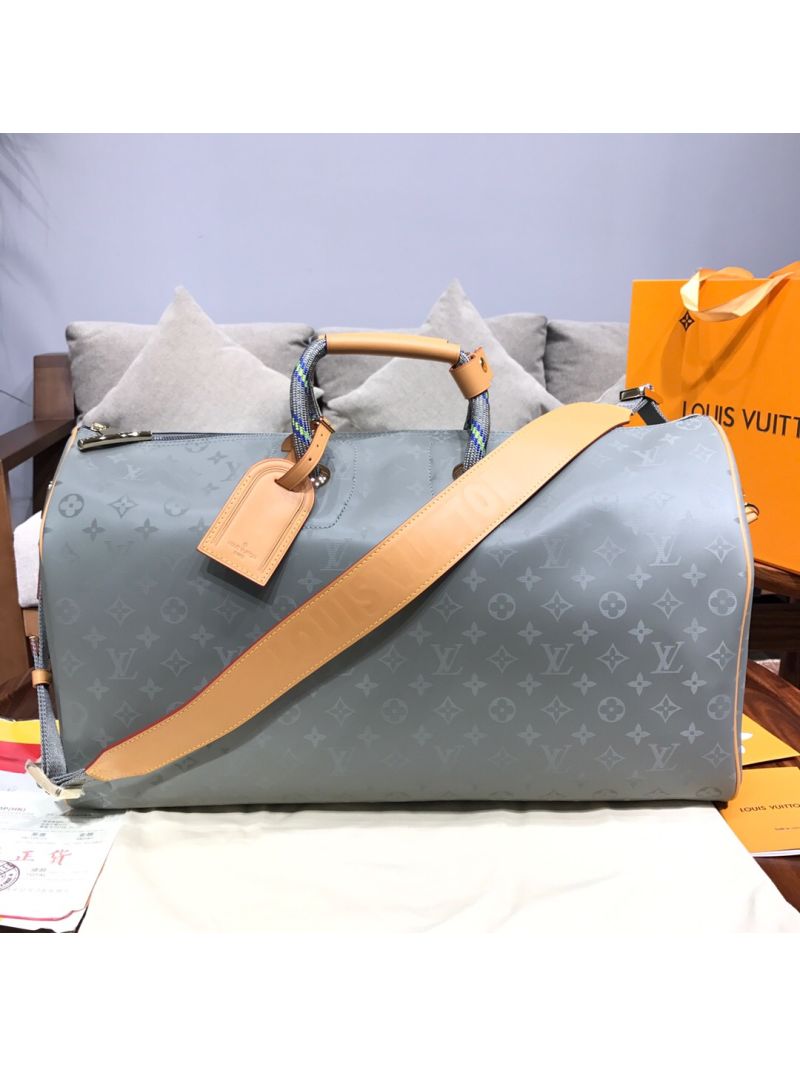 Louis Vuitton Keepall Bandouliere 50 Monogram Titanium M43886