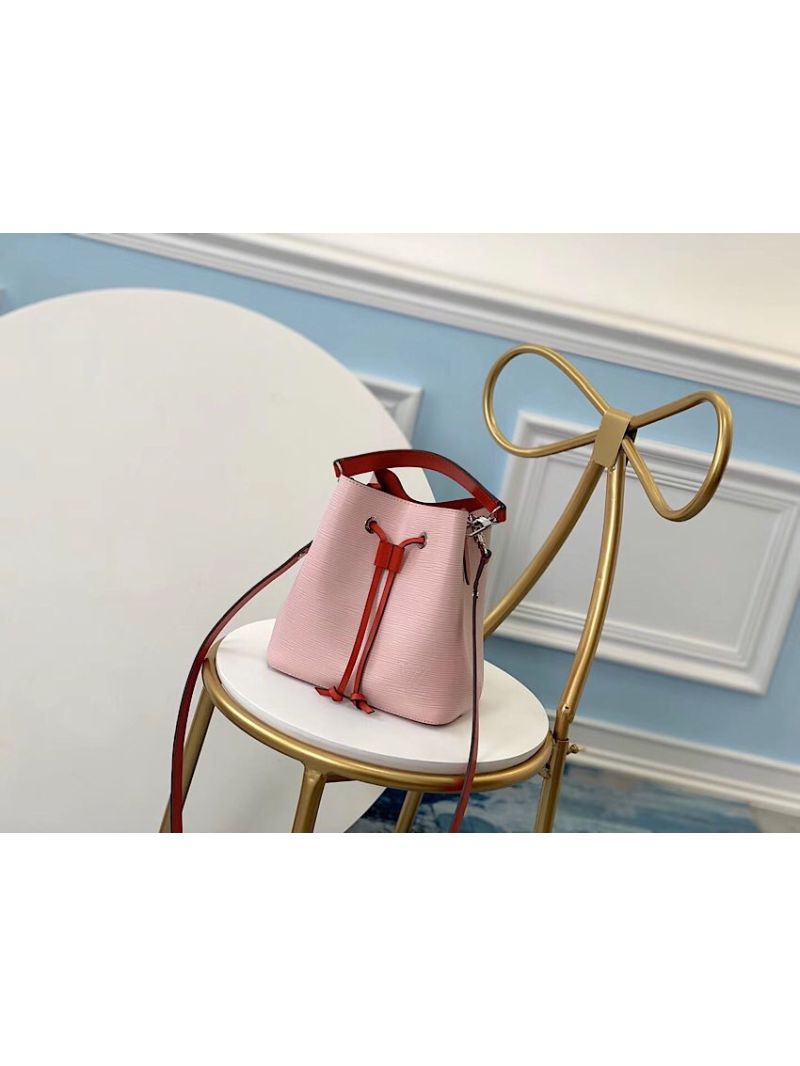 Louis Vuitton LV Bucket Bag Neonoé BB Epi Leather M52853 Rose Ballerine